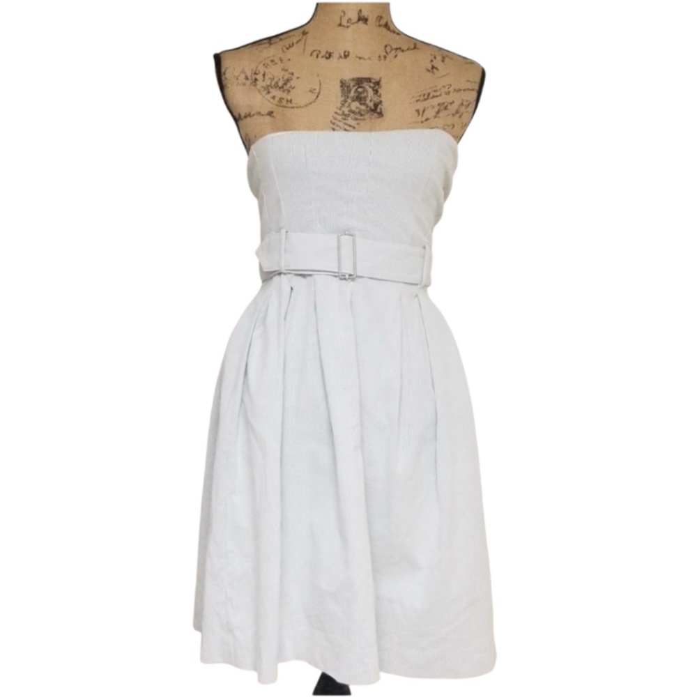 Theory Strapless White Dress